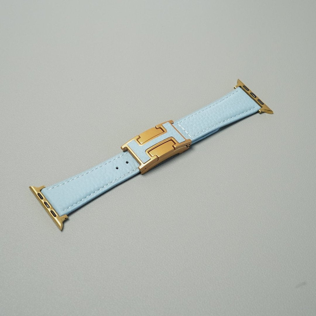 Leather Magnetic Golden Holiday Watch Strap For Galaxy Wacth