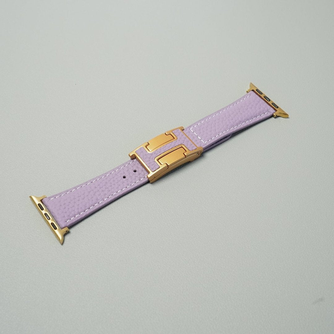 Leather Magnetic Golden Holiday Watch Strap For Galaxy Wacth