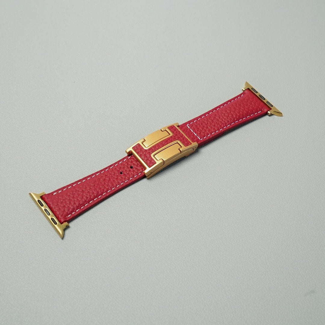 Leather Magnetic Golden Holiday Watch Strap For Galaxy Wacth