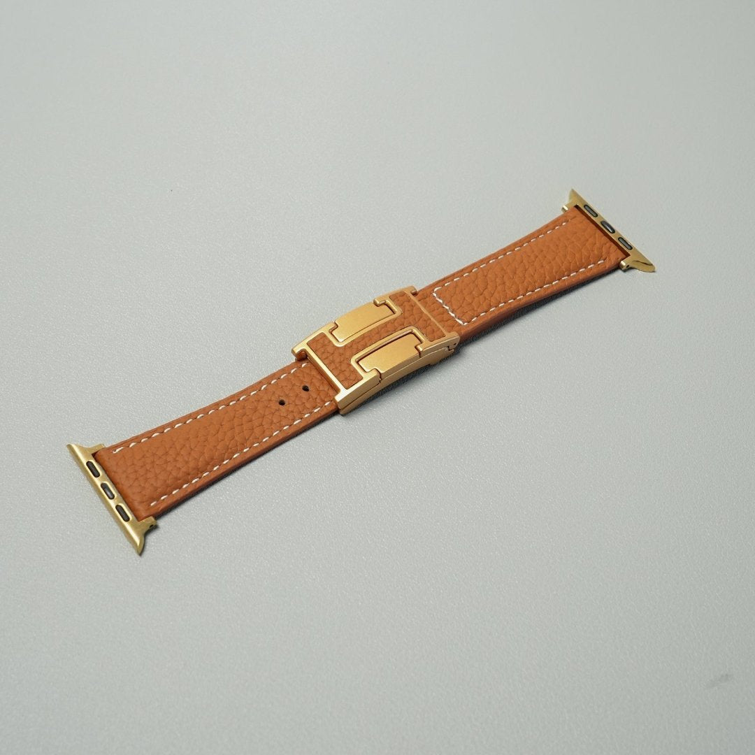 Leather Magnetic Golden Holiday Watch Strap For Galaxy Wacth