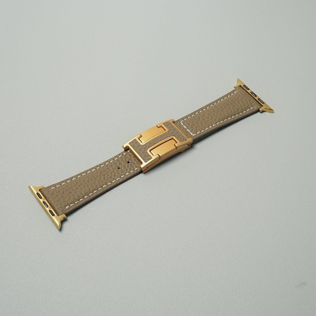 Leather Magnetic Golden Holiday Watch Strap For Galaxy Wacth