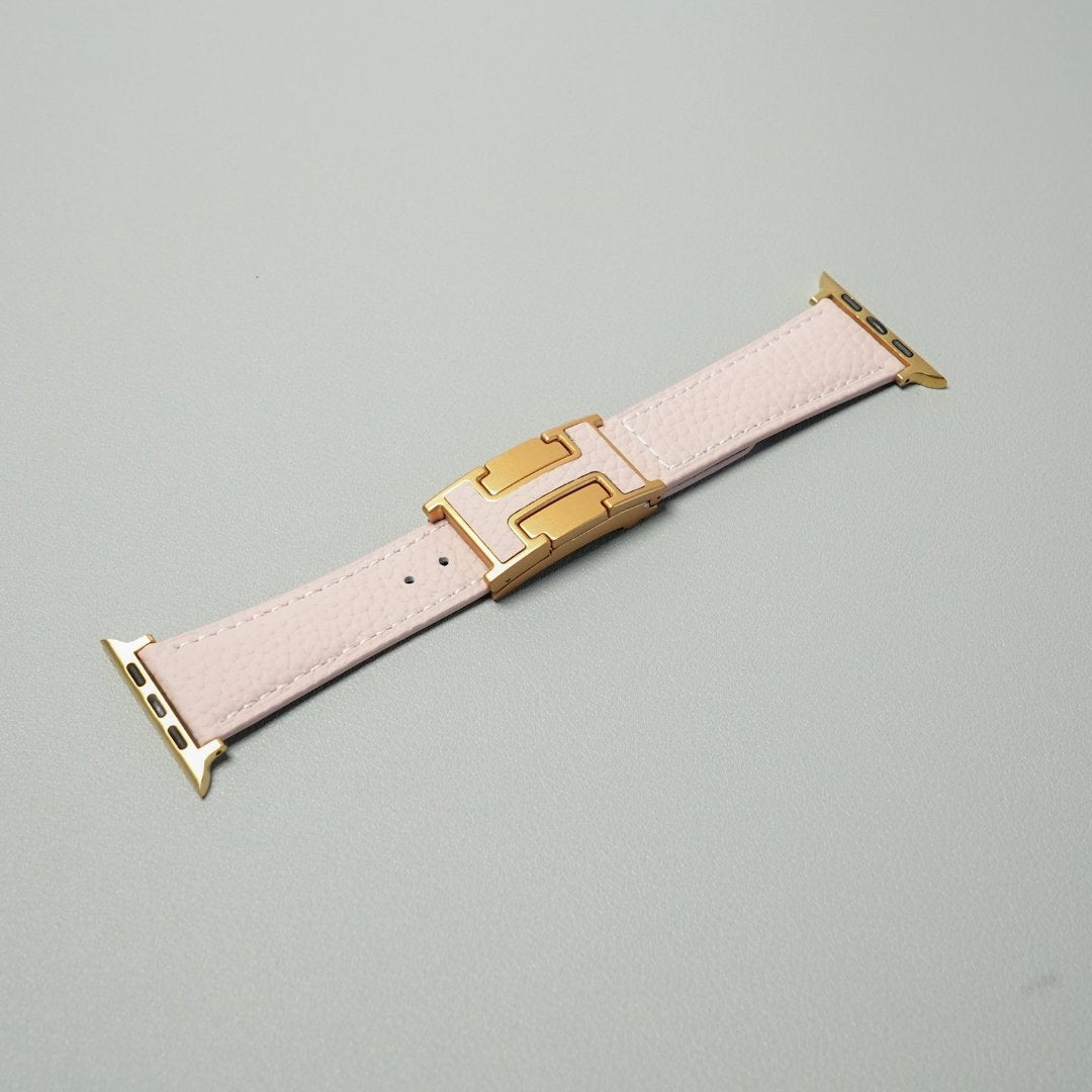 Leather Magnetic Golden Holiday Watch Strap For Galaxy Wacth