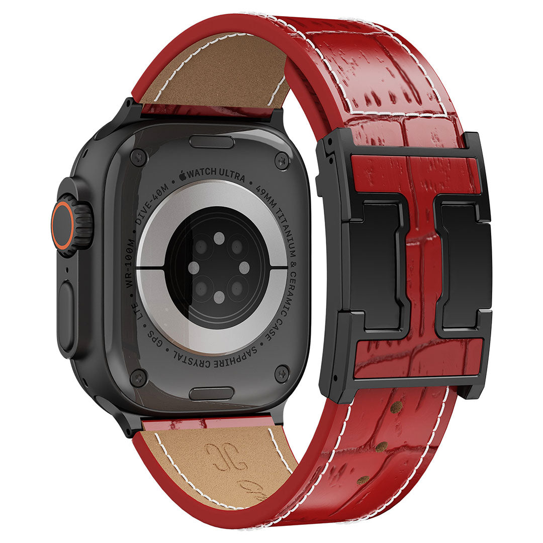Exotic Nile Croc Leather Band for Apple Watch