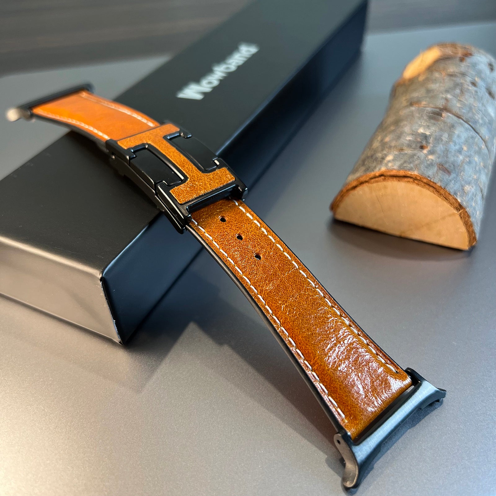 Elegant Business H Buckle Leather Strap For Galaxy Watch Ultra