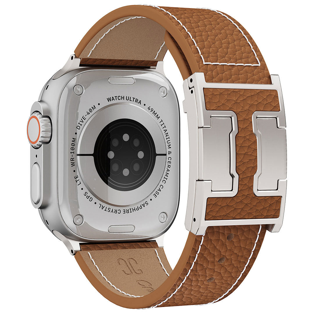 Lychee Leather Band For Apple Watch