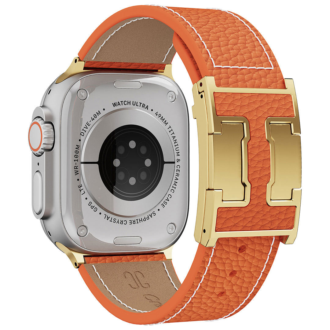Lychee Leather Band For Apple Watch