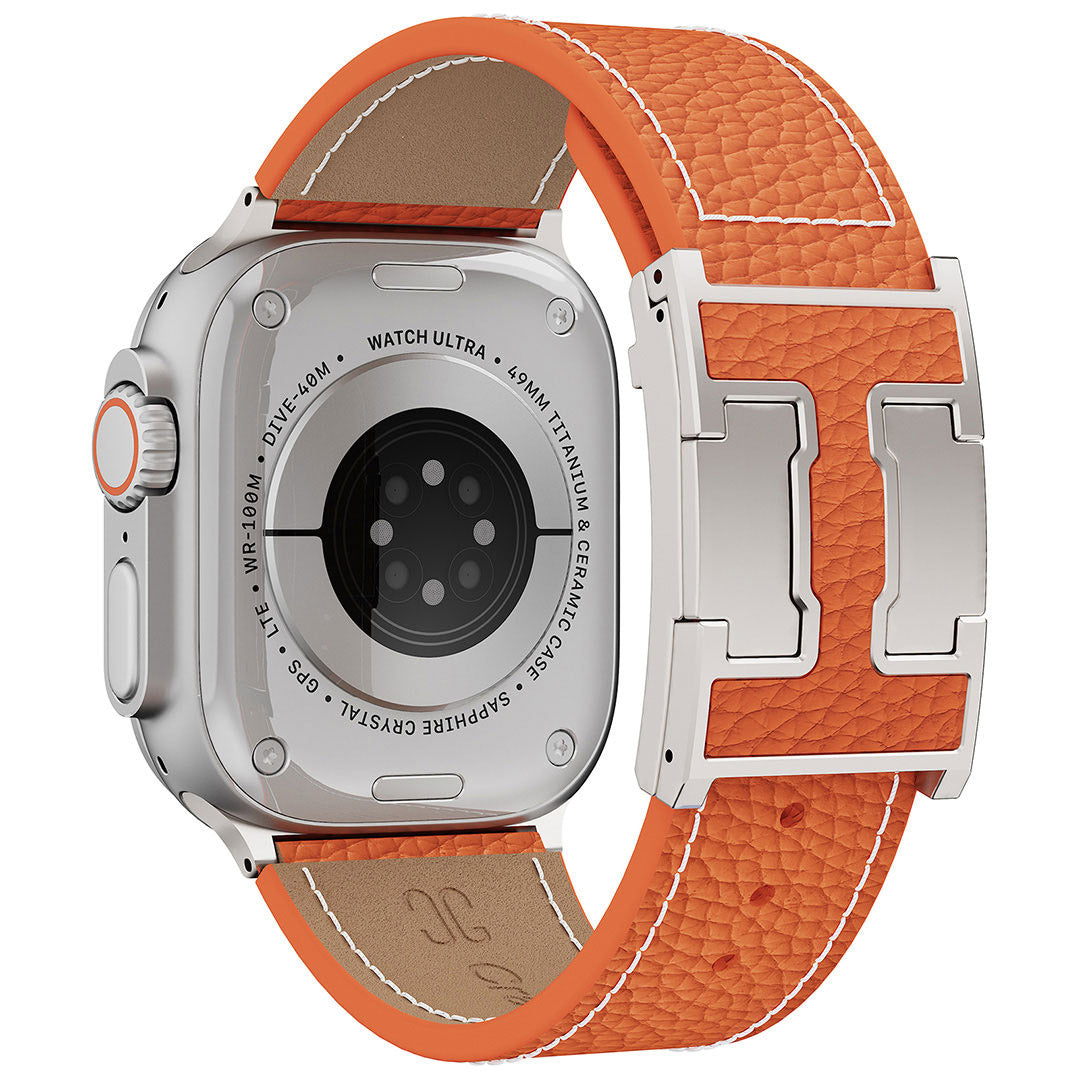 Lychee Leather Band For Apple Watch
