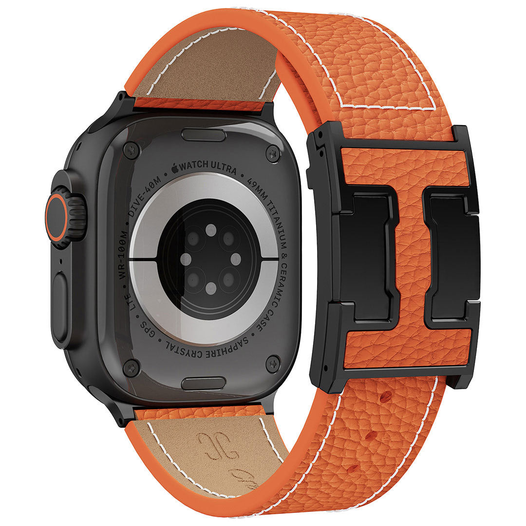 Lychee Leather Band For Apple Watch