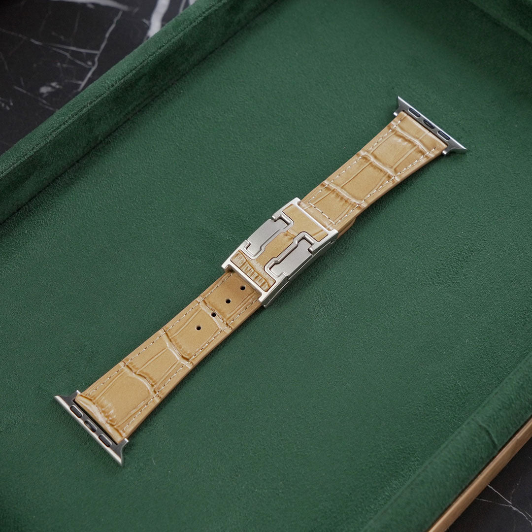 Nile Croc Leather Band L2 For Apple Watch