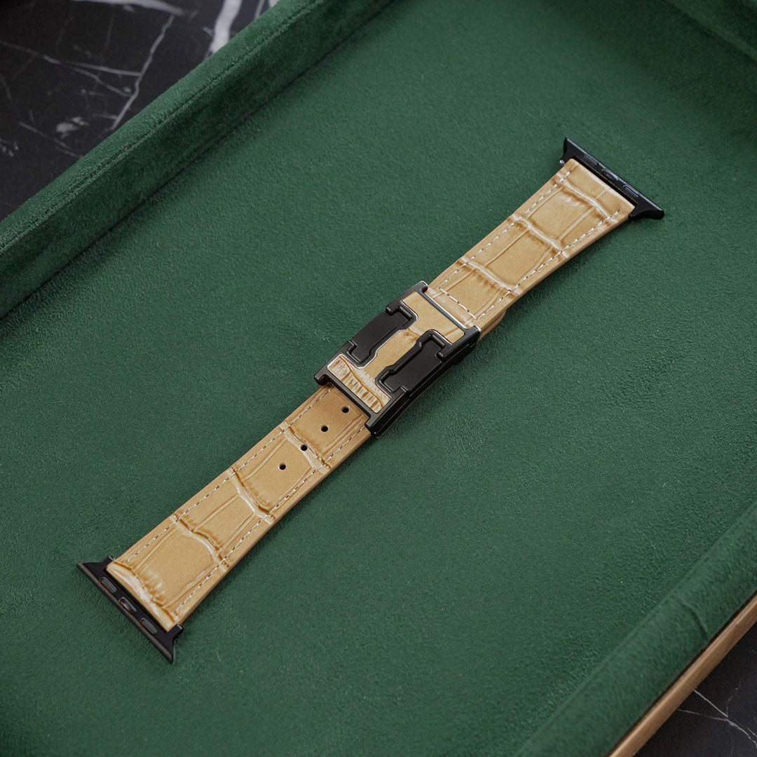 Nile Croc Leather Band L2 For Apple Watch