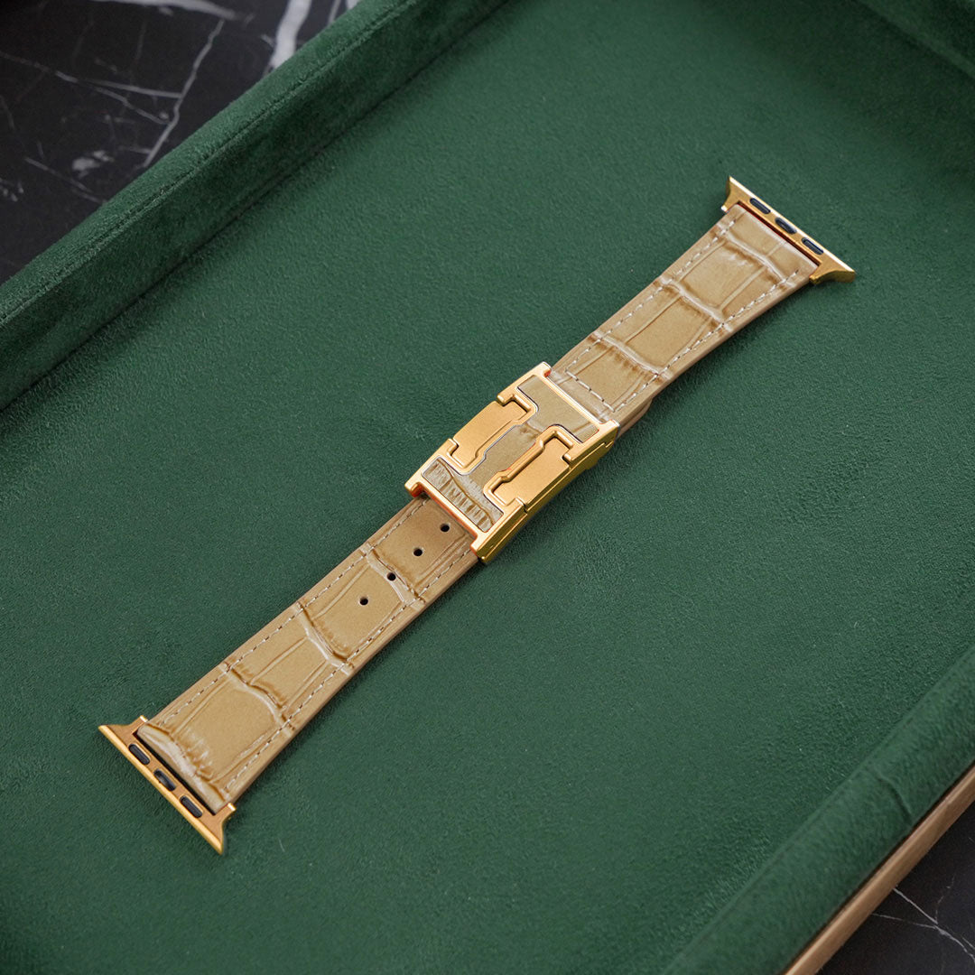 Nile Croc Leather Band L2 For Apple Watch