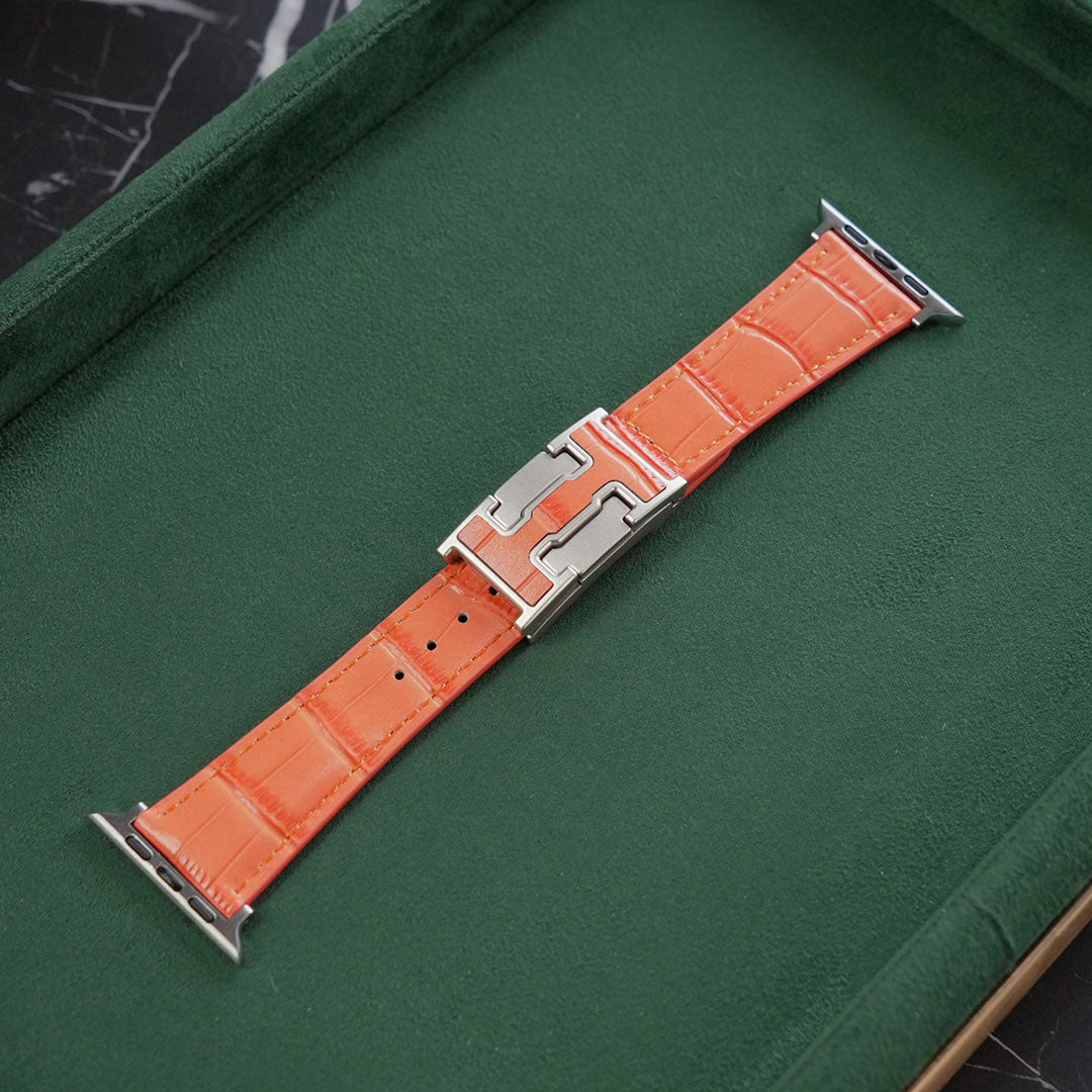 Nile Croc Leather Band L2 For Apple Watch
