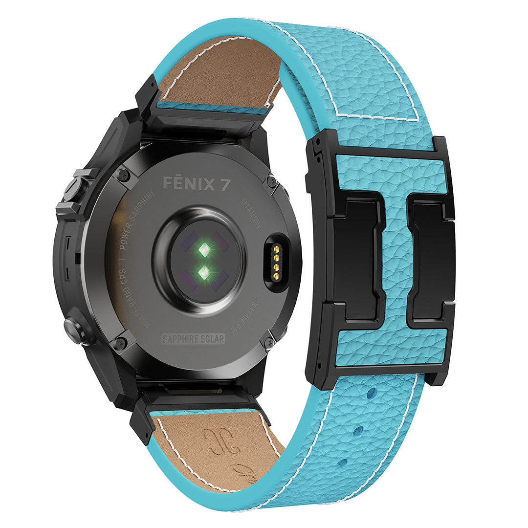 Pebbled Leather Holiday Band for Garmin Watch