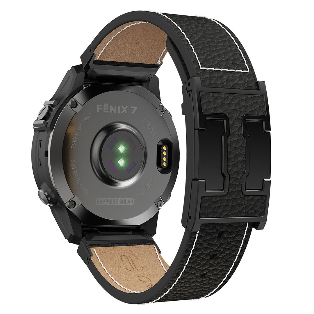 Pebbled Leather Holiday Band for Garmin Watch