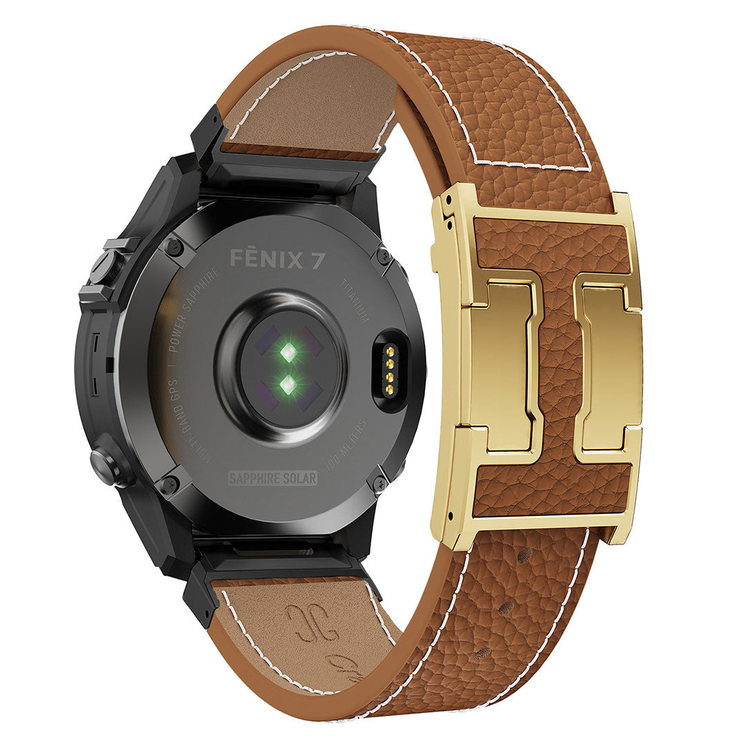 Pebbled Leather Holiday Band for Garmin Watch