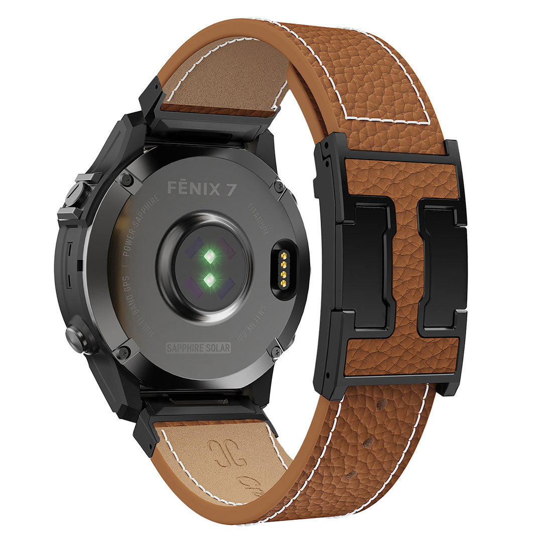 Pebbled Leather Holiday Band for Garmin Watch