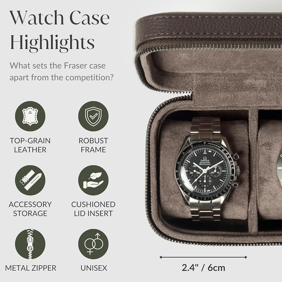 Luxury Leather Watch Travel Case