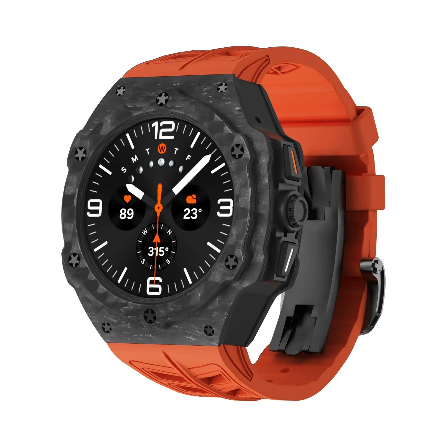 Premium Carbon Fiber Case FKM Band Retrofit Kit R1