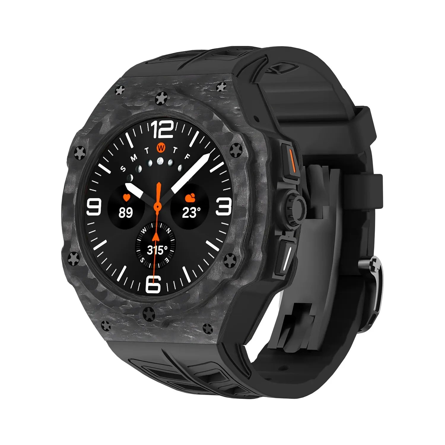 Premium Carbon Fiber Case FKM Band Retrofit Kit R1