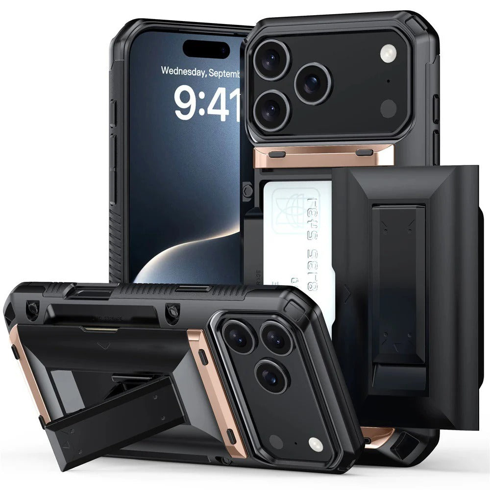 Slider Card Holder Case For iPhone